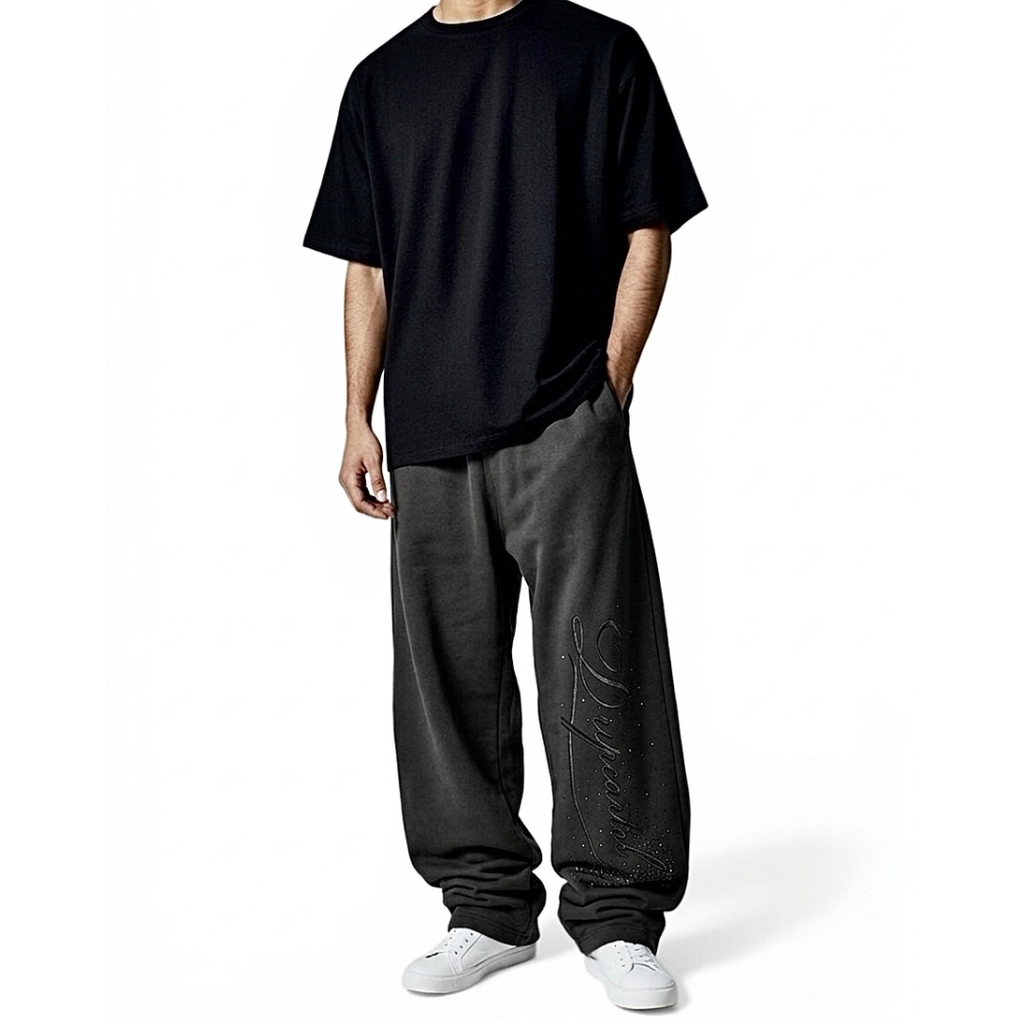 DripCartel Crystal Script Sweatpants